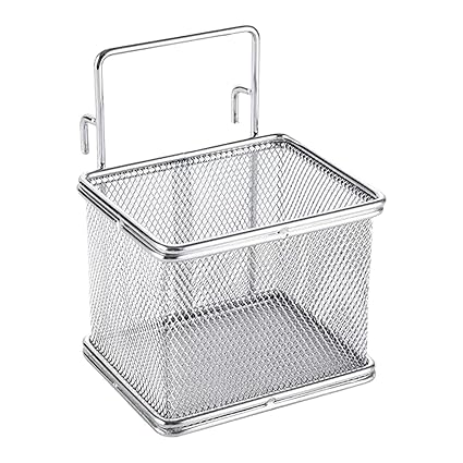 ATORSE Stainless Steel Wire Fry Basket with Handle for Restaurant Cooking Tableware L