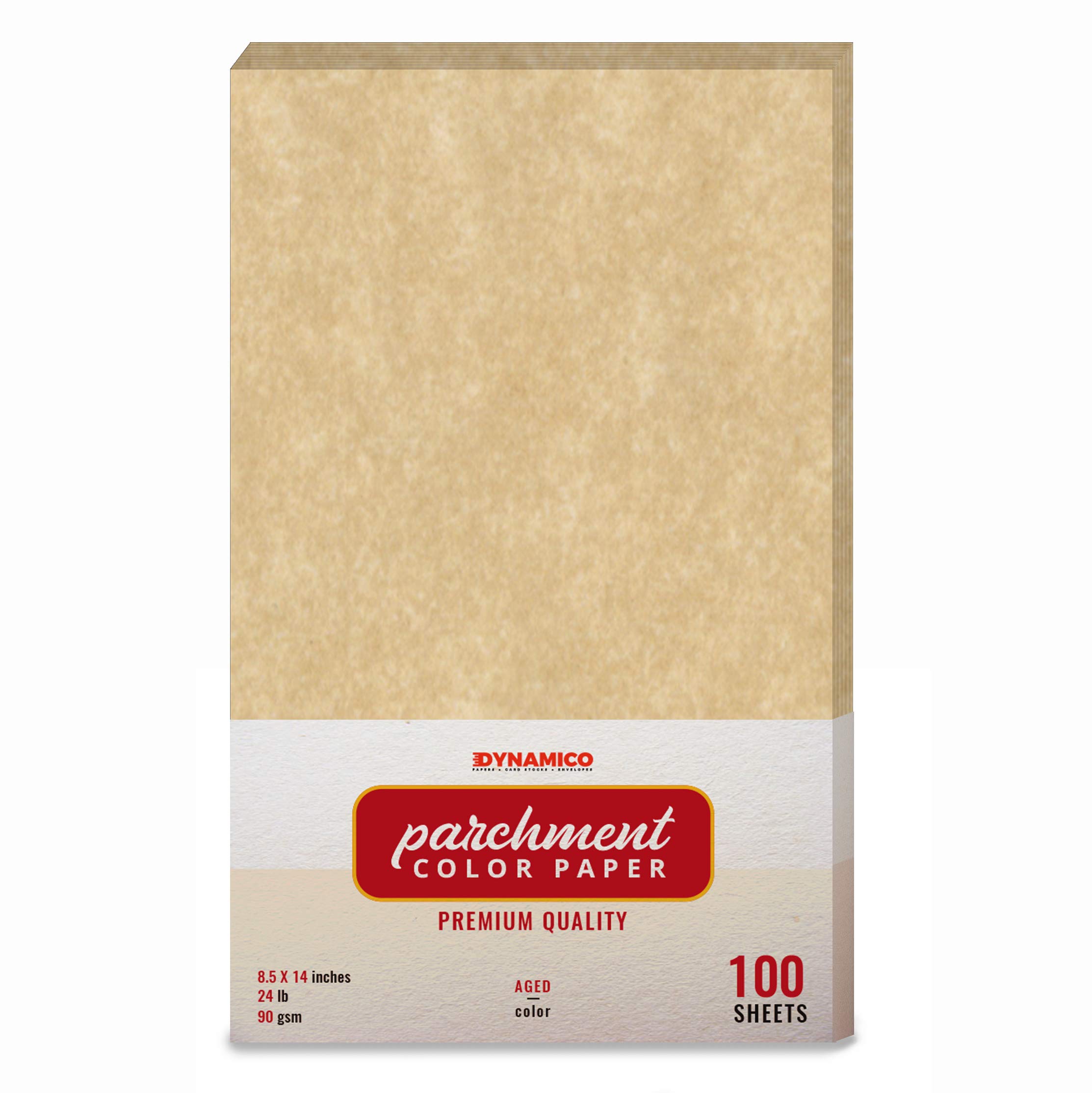 Papeterie parchemin de papier de couleur pour menu, 21,6 x 35,6 cm, papier de couleur | 1 ramette de 100 feuilles