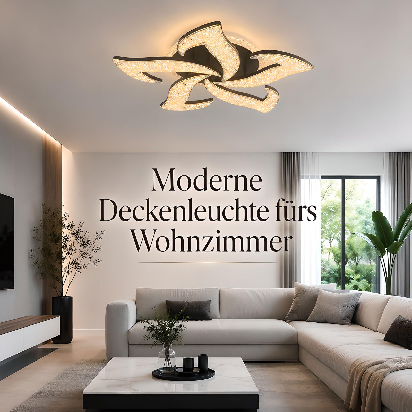 65W 60cm LED Deckenleuchte,Deckenlampe Dimmbar fürs Wohnzimmer | 6556LM helles Licht,2988K-7187K Farbwechsel,Fernbedienung,App und Nachtlicht