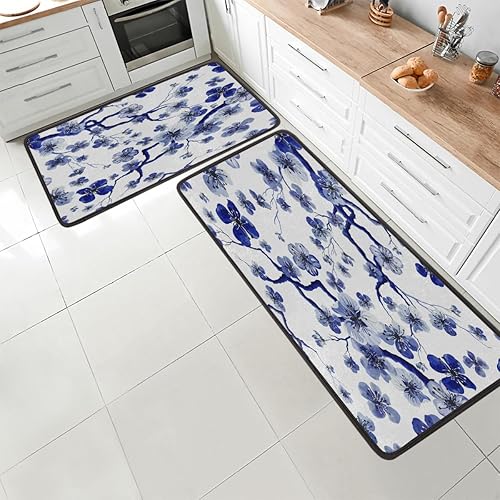 Miniatura 10 de GUYOS Artistic Zebra Patterns - Tapetes de cocina de 47 x 17 pulgadas29 x 17 pulgadas, 2 tapetes antifatiga para suelo de cocina, especializados en