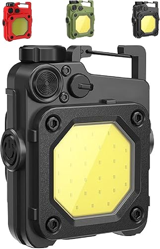 Miniatura 7 de Linternas LED de bolsillo manos libres, recargable COB, llavero magnético, linterna de trabajo, pequeña luz nocturna de enfermería, 6 modos de luz