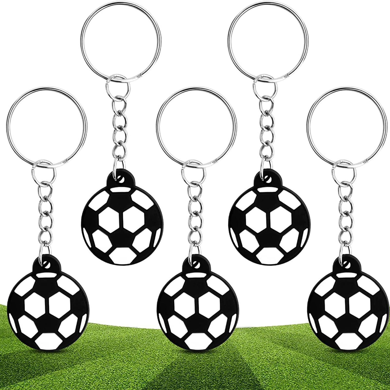 Portachiavi Calcio In Metallo – 2 Pezzi, Scarpa E Pallone, Ciondolo Argentato, Regalo Per Ragazzi E Appassionati Di Sport