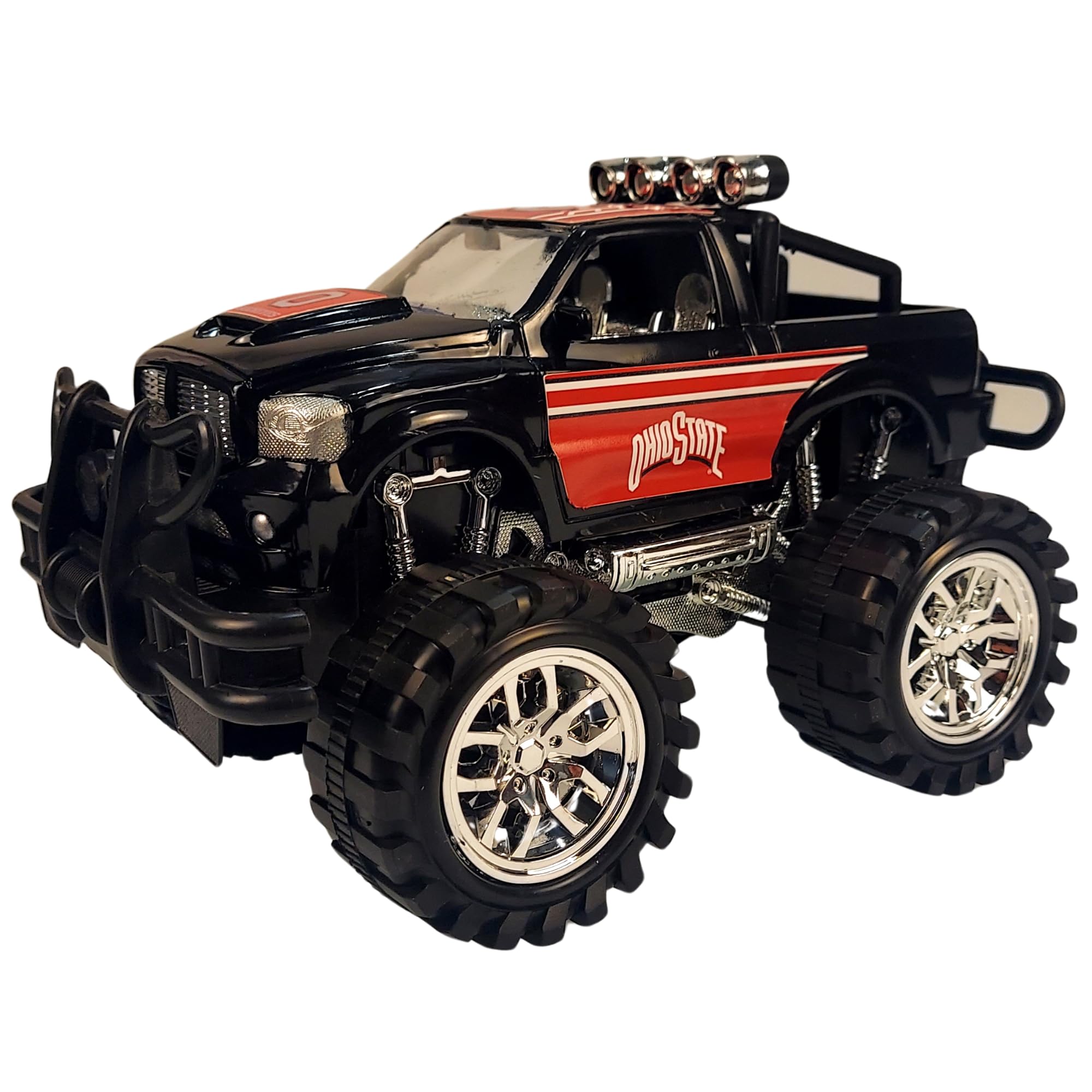 Game Day Outfitters Ohio State University Buckeyes Monster Truck Push and Go, Friction Powered | Officially Licensed NCAA Logo Toy Truck 1:18 Scale Truck | for Fans, Boys, Kids
