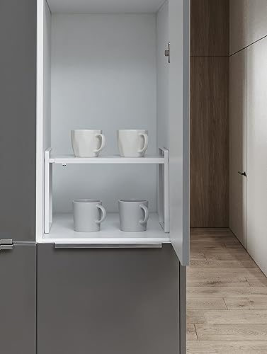 Miniatura 6 de Nxconsu Estante de armario expandible organizador de almacenamiento elevador para cocina, despensa, armario, baño, debajo del fregadero, encimera,