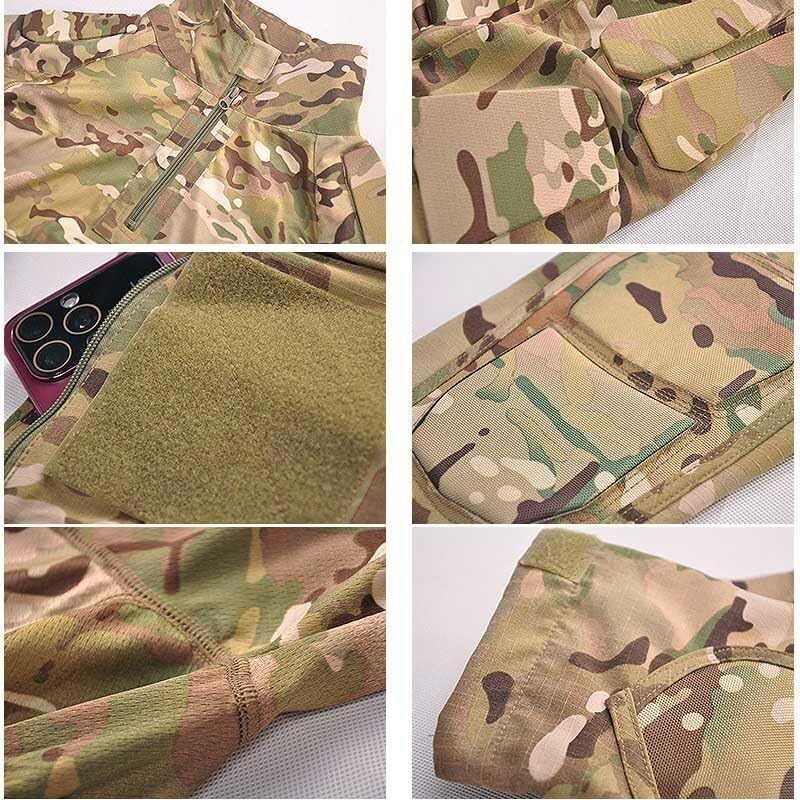 Ensemble d'uniforme De Camouflage Tactique avec Coudières Et Genouillères EVA for Airsoft Chasse