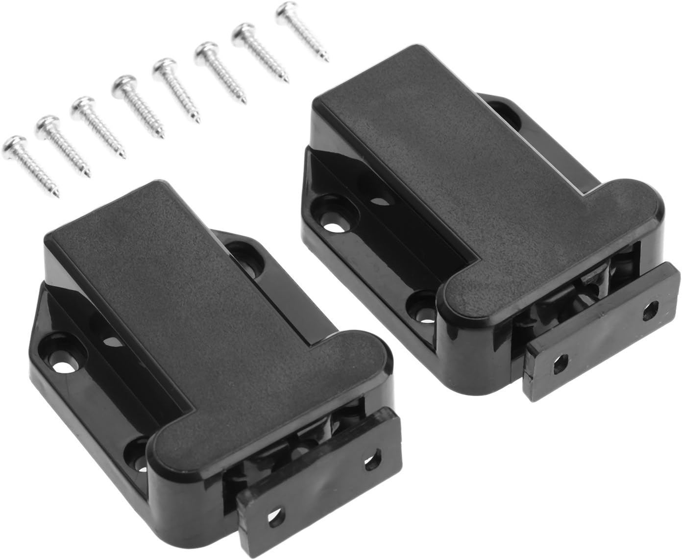 2pcs Brown Push to Open Drawer Catch Touch Latch Release