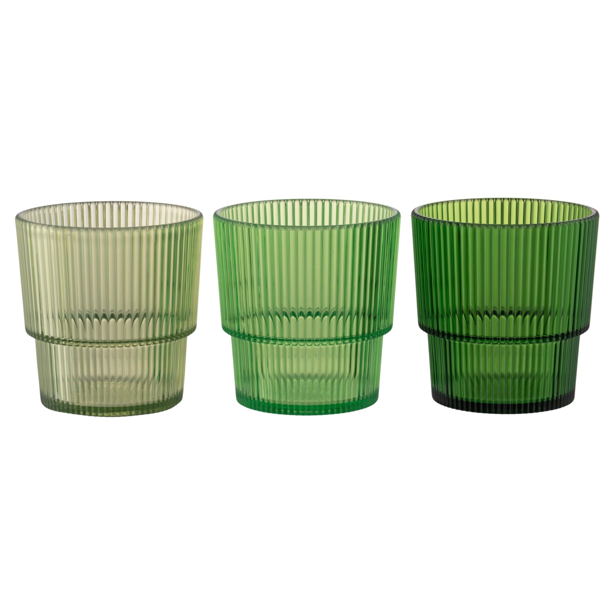 Lot de 12 verres à eau 300 ml vert en plastique PS Shades of Green, Unique
