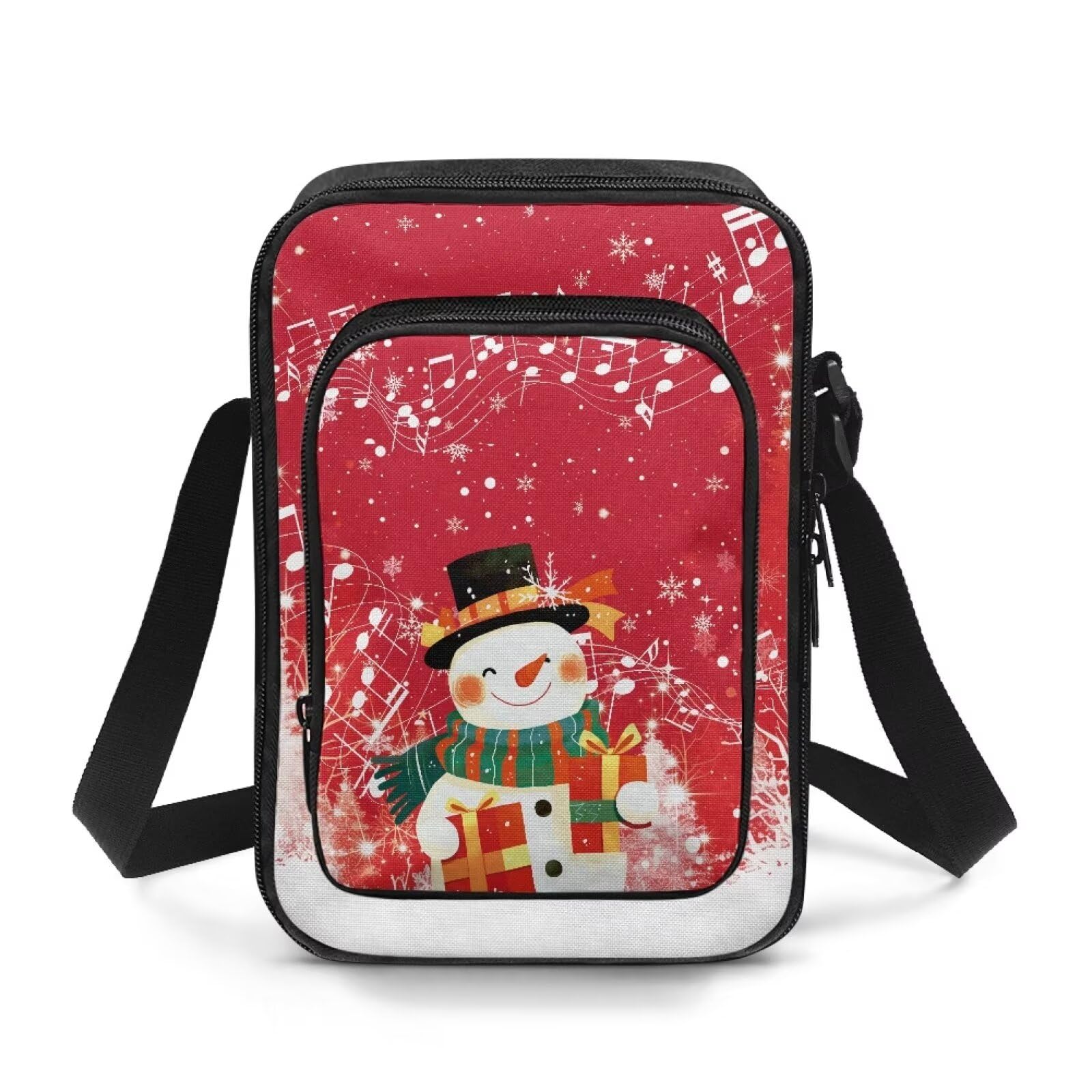 Noteligou Cross-body Bag for Women Small Purse with Double Layer Zipper Pockets Shoulder Crossbody