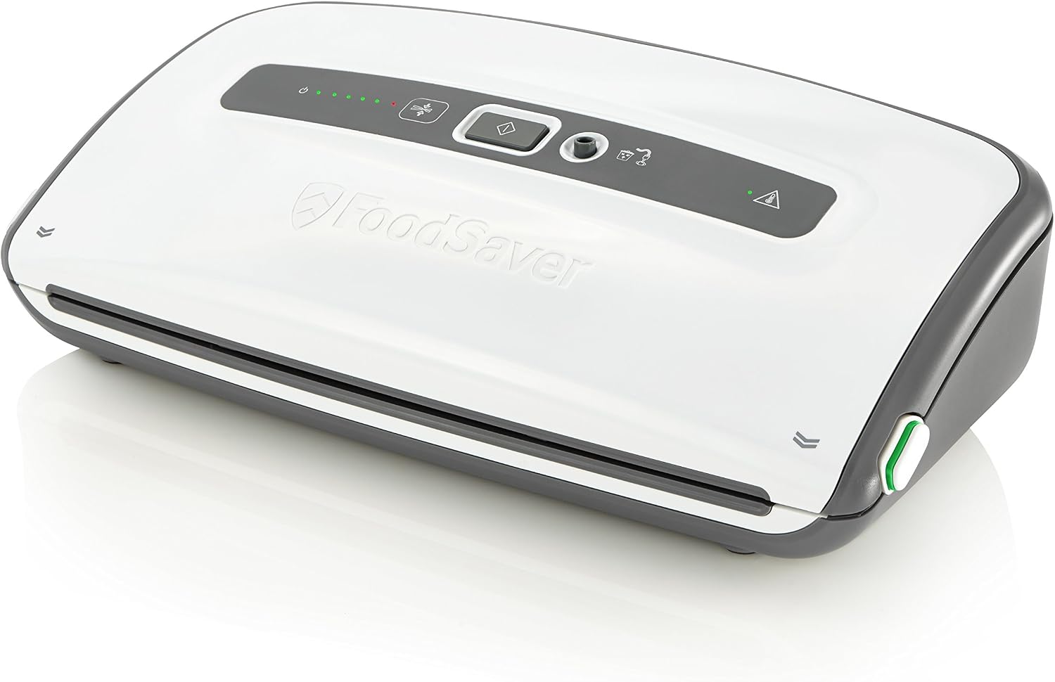 FoodSaver FFS012X Vakuumiergerät, automatisches Vakuumieren, Rollenaufbewahrung, Schneidvorrichtung, inkl. Starterpaket