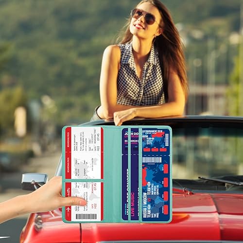 Miniatura 3 de Soporte para registro y seguro de automóvil, 5.5 x 5 pulgadas, cuero sintético para guanteras de vehículos, organizador para tarjeta de seguro,