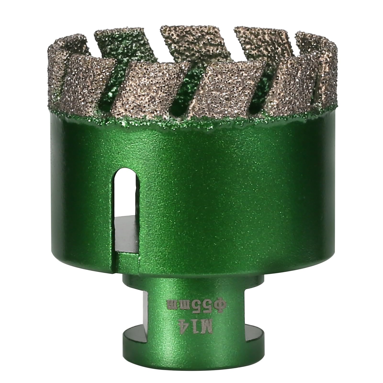 Vearter 55 mm Diamond Core Drill Bit, M14 Thread Connection Masonry Hole Saw