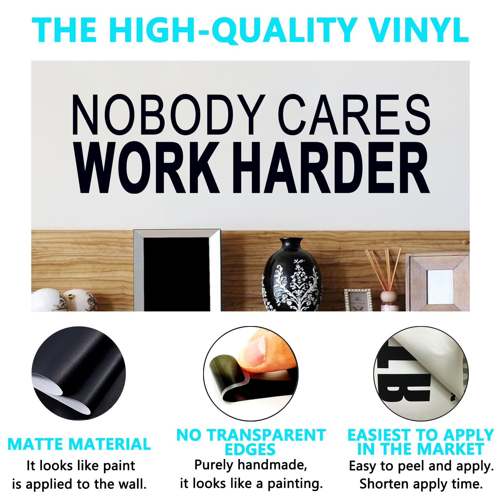 AnFigure Office Quotes Wall Stickers: Inspirational Gym Vinyl Art Wall Decals for Garage Classroom School Workspaces - Image 2