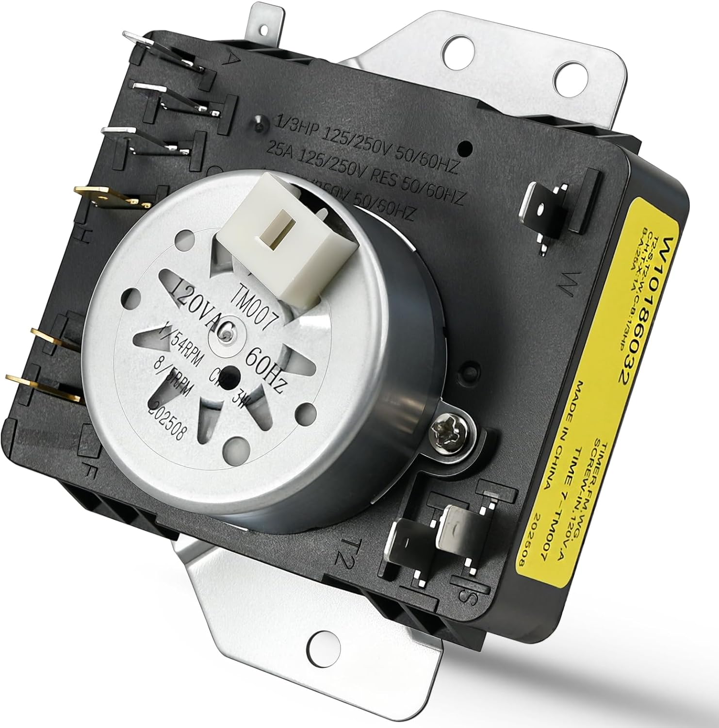 W10186032 Dryer Timer Compatible with Kenmore Dryer, Replaces Part WPW10186032, WPW10186032VP, 2116926, PS3500198, EAP3500198, PD00026836, 162-412-1