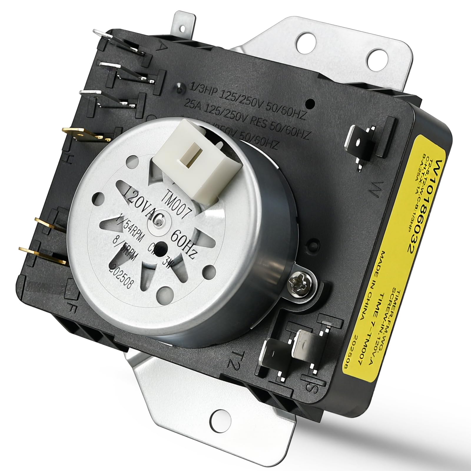 W10186032 Dryer Timer Compatible with Kenmore Dryer, Replaces Part WPW10186032, WPW10186032VP, 2116926, PS3500198, EAP3500198, PD00026836, 162-412-1