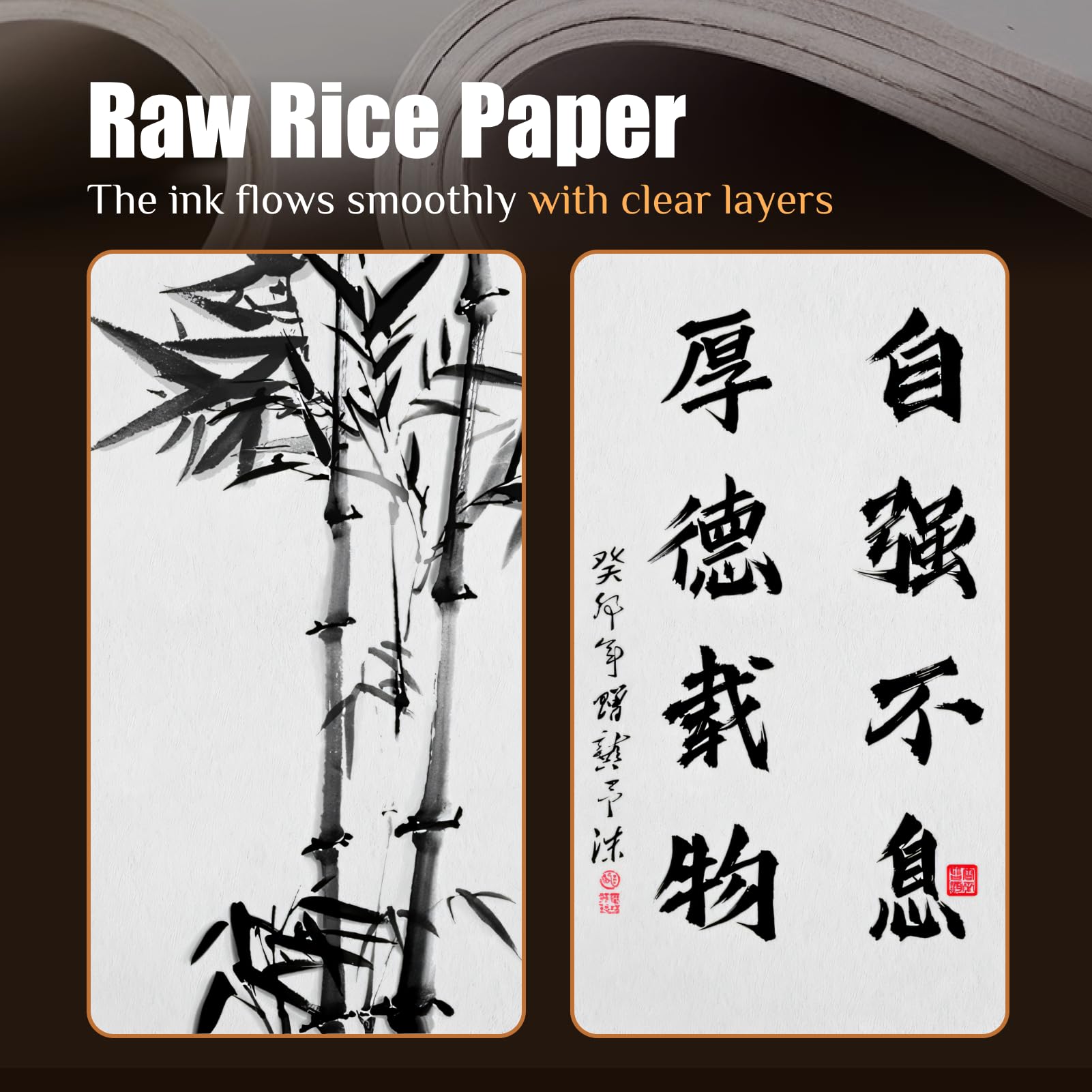 Lot De 40 Feuilles Papier De Riz Xuan Pour Calligraphie Chinoise - Pour Pinceau, Encre, Peinture à L'eau.