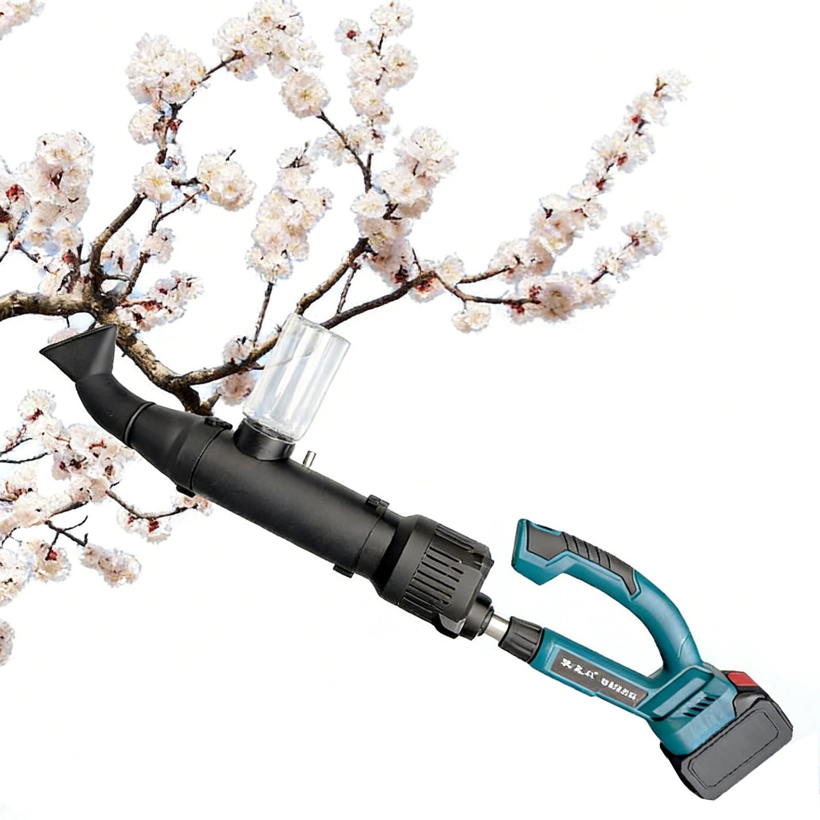 Machine électrique de pollinisation d'arbre fruitier 350W, pulvérisateur de pollen 2 piles