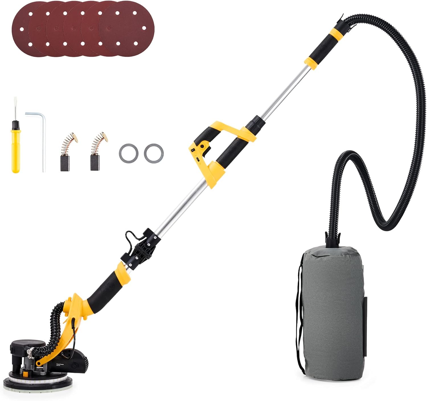 Buy ZELCAN 800W Drywall Sander with Vacuum Attachment, 6 Speed Folding