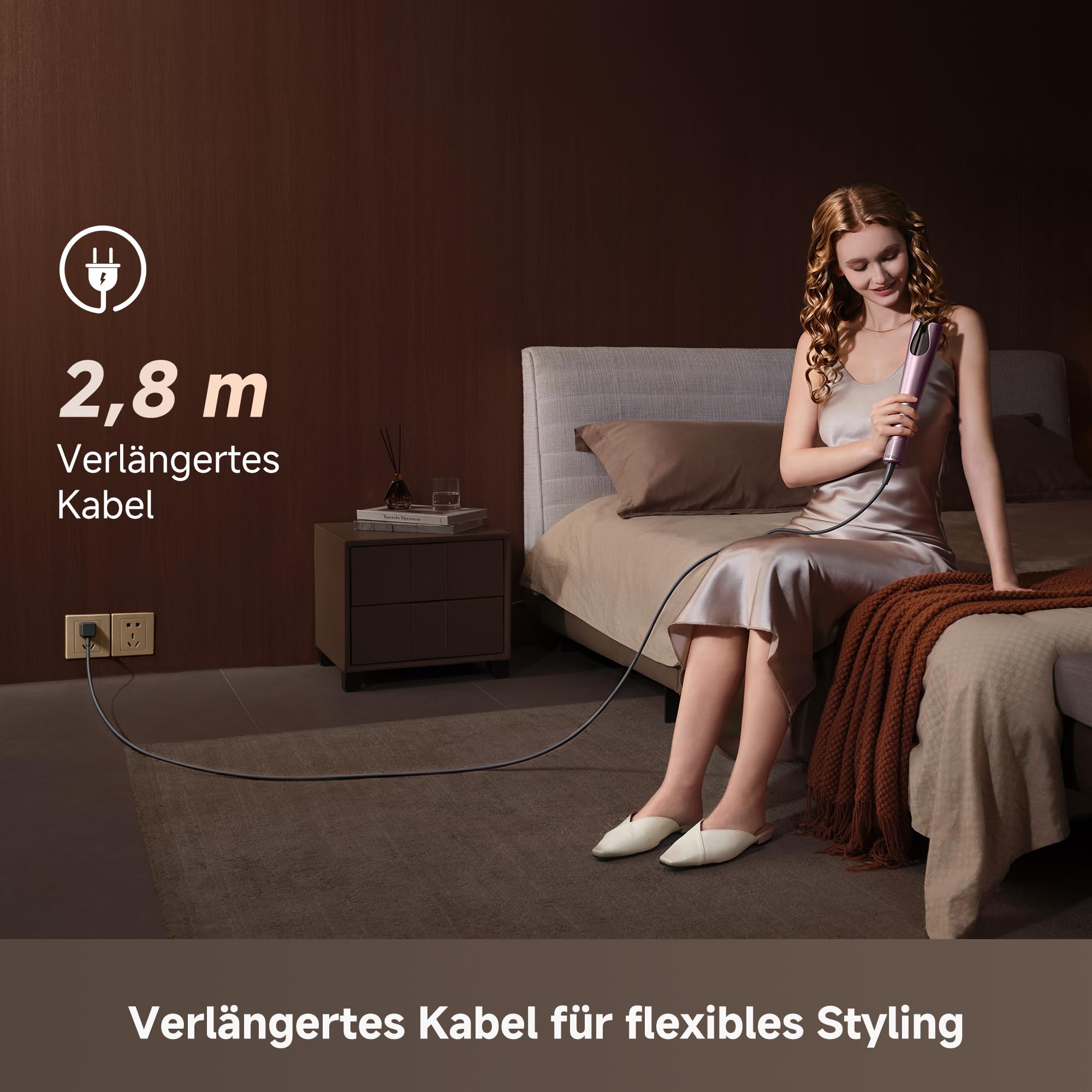 DREAME Air-Auto Lockenstab One-Touch Auto-Stylingfunktion, MCH-Heizsystem | 360° bidirektionales Lockenstyling, LED-Anzeige, NTC-Temperatursteuerung, 3 Heizmodi, Verhedderungsschutz, 2,8 m Kabel