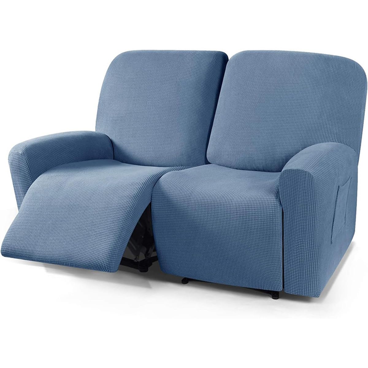 Housse de fauteuil inclinable extensible lot de 4 à 8 places avec poches couleur au choix