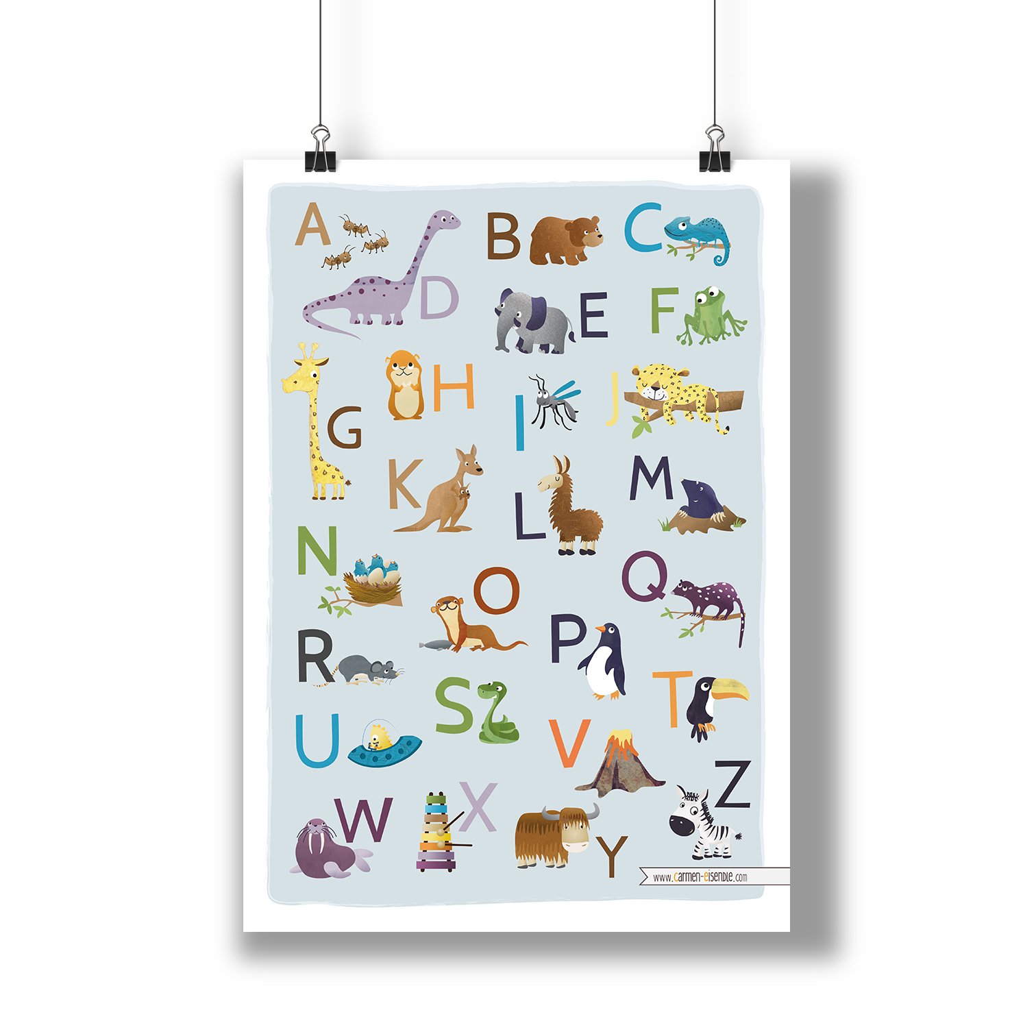 Nikima – Mapamundi Infantil Moderno En 3 Tamaños A3A2A1, Póster De Animales Tierra Para La Habitación De