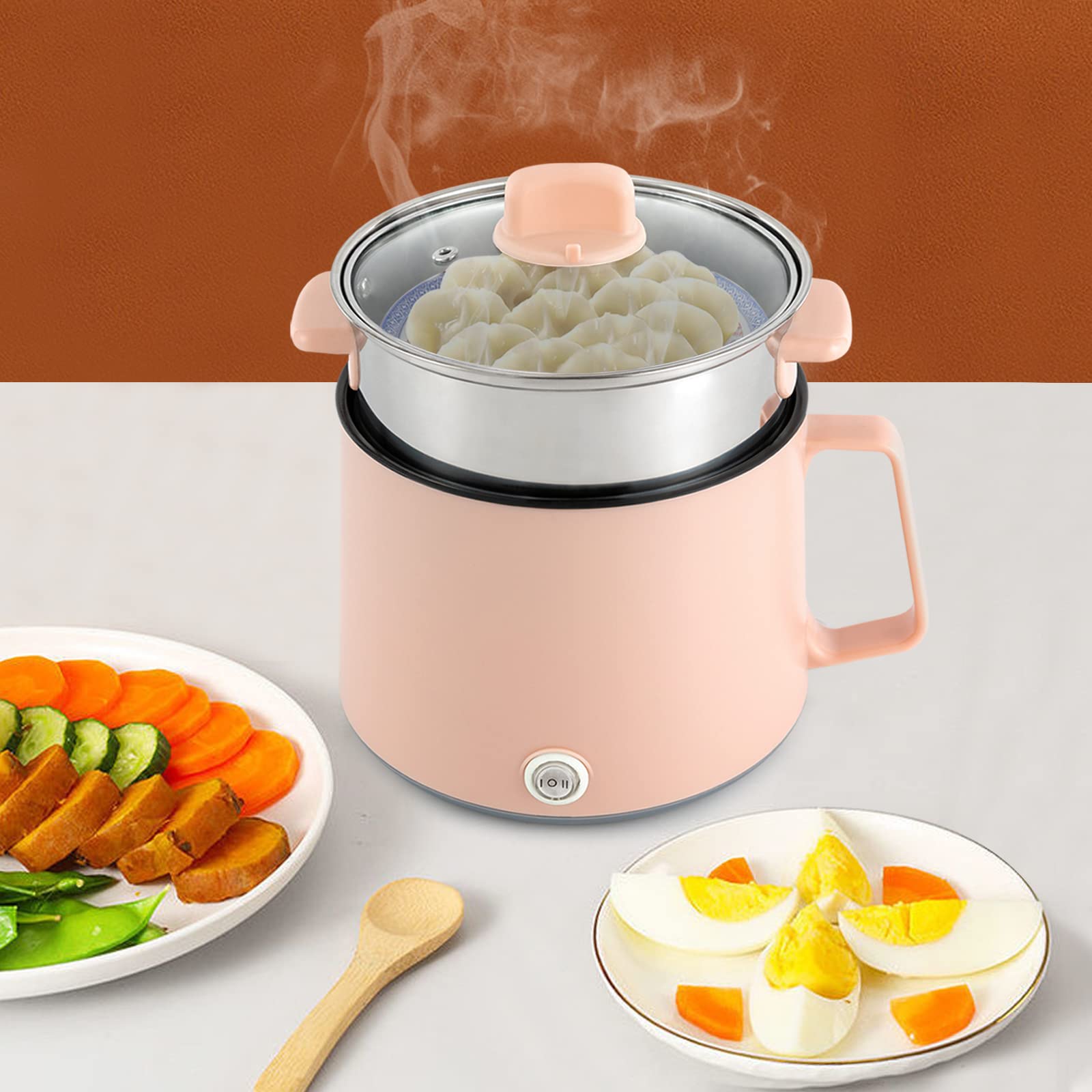 調理器具 GEMKOCH MULTI WOK & STEAMER 32cm ANSNOW 7L Electric Hot Pot Non-Stick Portable Travel Cooker with