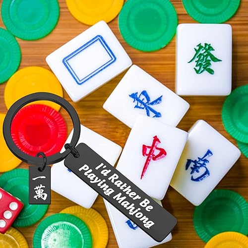 Miniatura 4 de ENSIANTH Regalo divertido de Mahjong Mahjong Lover GiftI'd Rather Be Playing Mahjong Mahjong Player Gift, Negro -