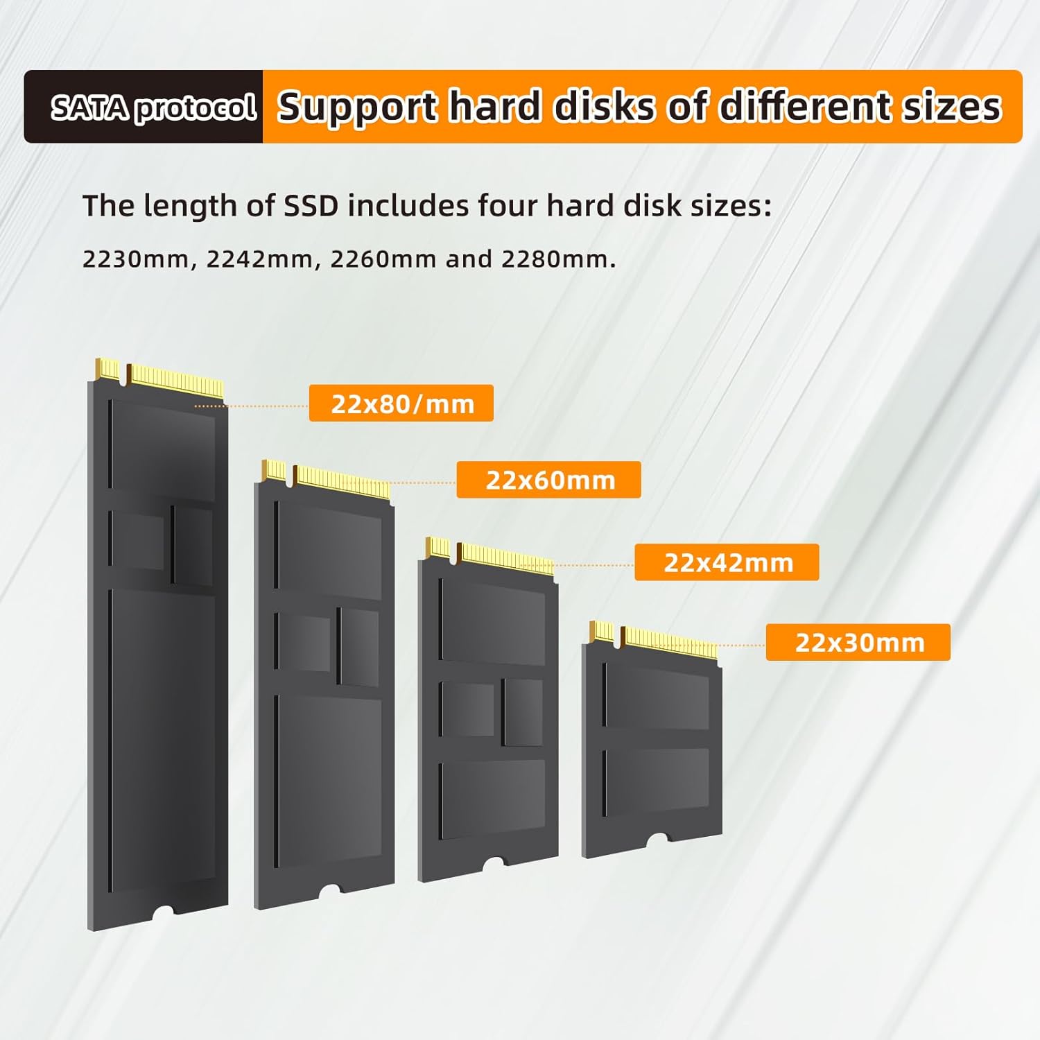 PCIe X1 to M.2 NGFF SATA SSD 4 Port Expansion Card Adapter with Quad SSD Mounting, SATA Protocol Support, M.2 (B/M Key) Solid State Drives