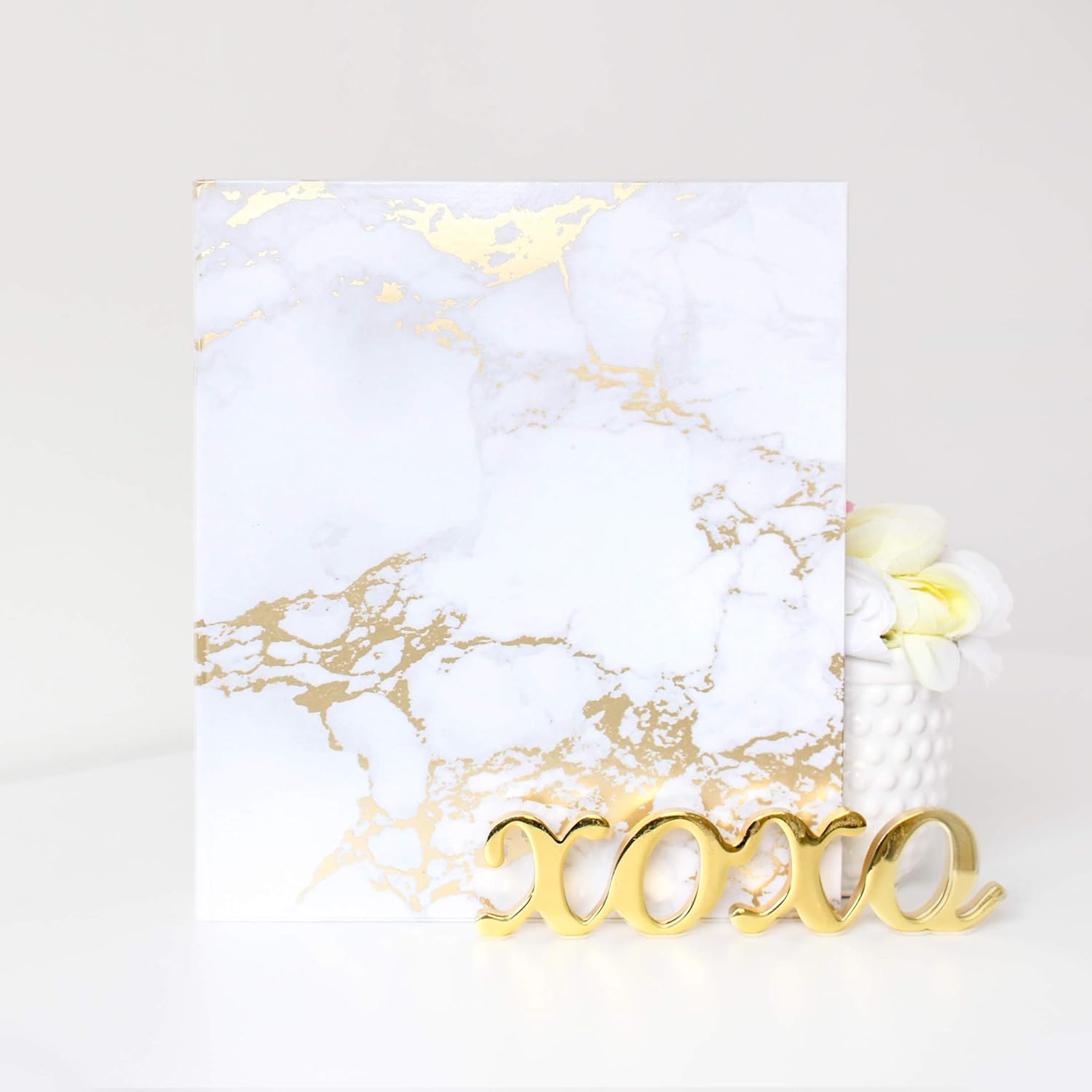 bloom daily planners Binder (+) 3 Ring Binder (+) 1 Inch Ring (+) 10" x 11.5" - Gold Marble : Office Products