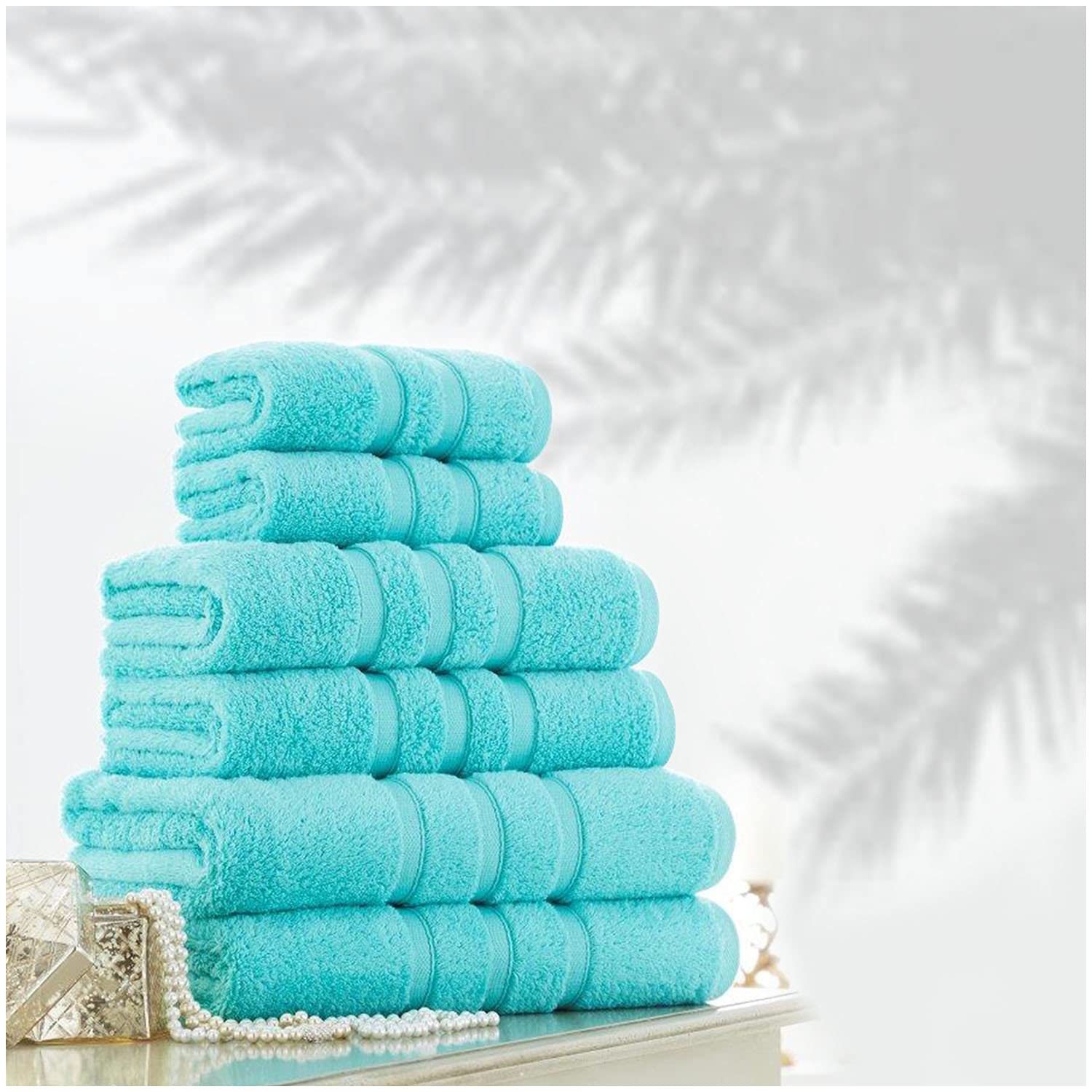 GC GAVENO CAVAILIA Premium Bath Towels 550 GSM, 2 Pack Quick Dry Towel Set, High Absorbent Aqua Bathroom Towel, 70X120