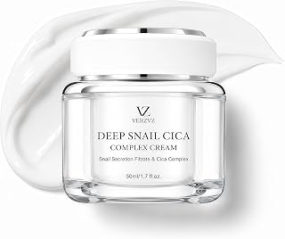 Snail Mucin 92% Face Moisturizer, 1.7 fl oz-white | Korean Repair Cream with Hyaluronic Acid & Peptides for Hydrating, Soothing & Glowy Skin