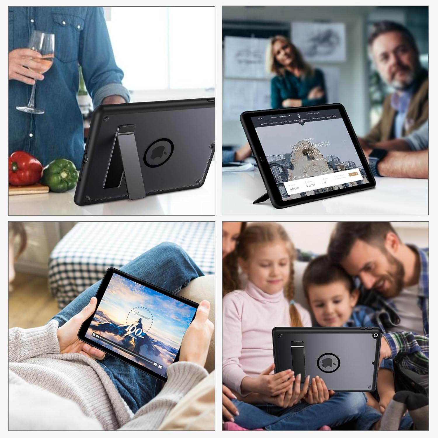 GUAGUA for iPad 6th/5th Generation Case 9.7 Inch (2018/2017), Magnetic Cases with Invisible Portrait/Landscape Stand Protective Kickstand Case for iPad 9.7 Inch 2018 (6th Gen) / 2017 (5th Gen), Black - Image 7