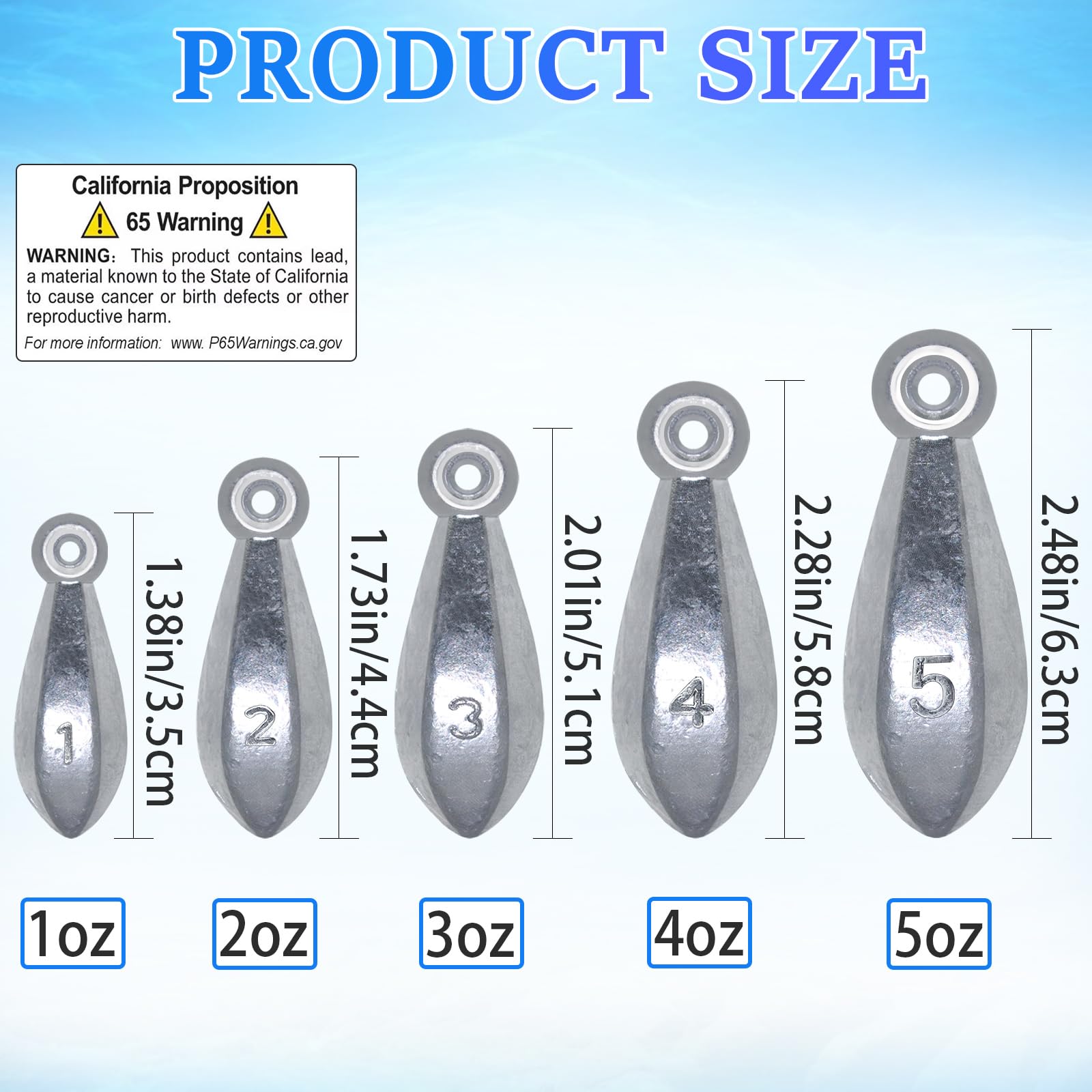 Pesca Pesi Sinkers Bullet Pesi Pesca Piombo Oceano Acqua Salata Surf Attrezzatura da Pesca Assortimento 1 Oz 56,7 Oz 85,0 g 113,4 g 141,7 g