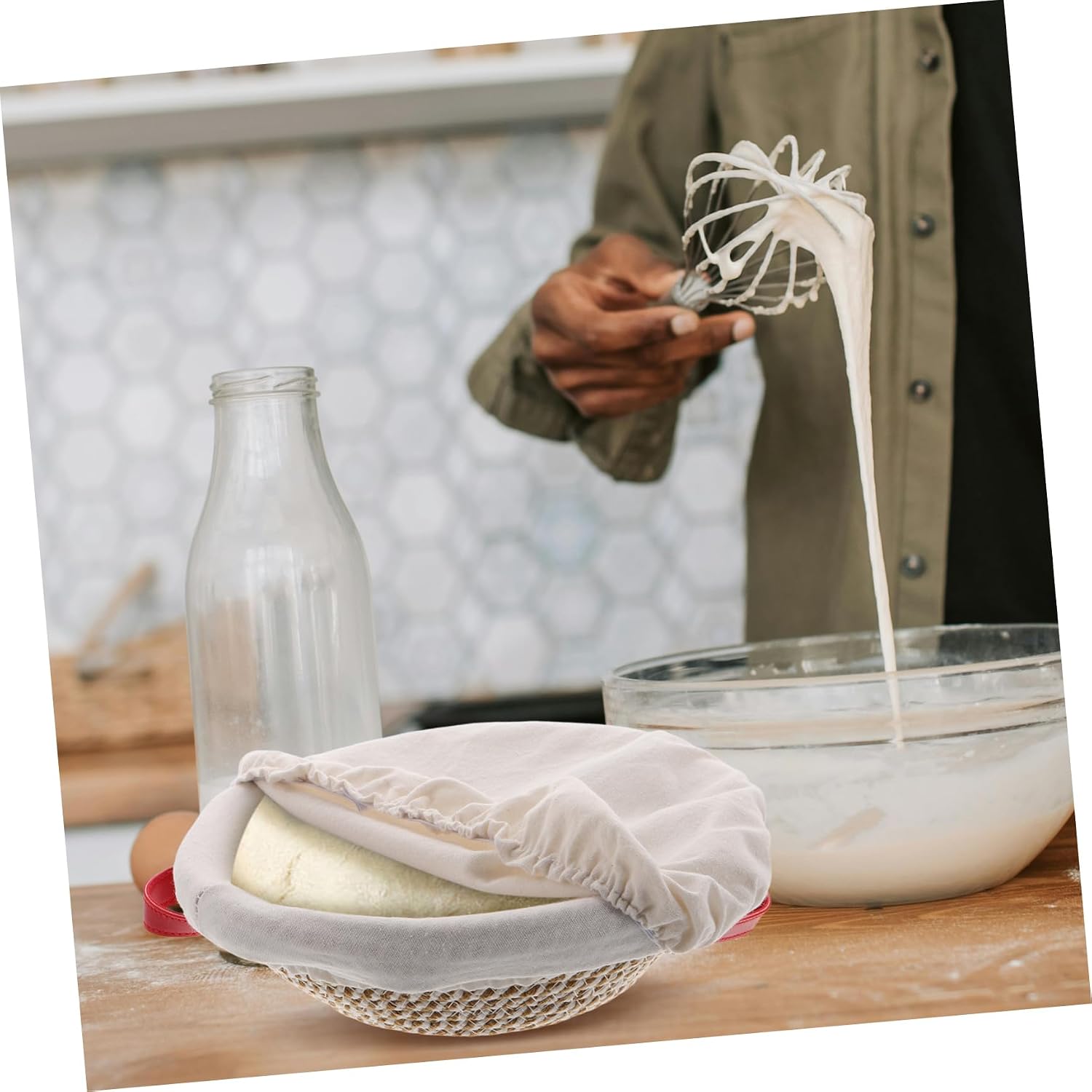Bread Proofing Baskets for Sourdough Bread Making Tools Natural Breathable Banneton Proving Basket Loaf Banneton Cover