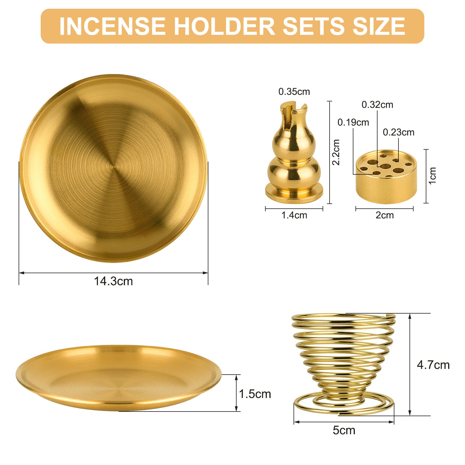 SLKIJDHFB 5-in-1 Incense Holder, Palo Santo & Sage Holder with 14.3cm Aluminium Ash Catcher - Image 2