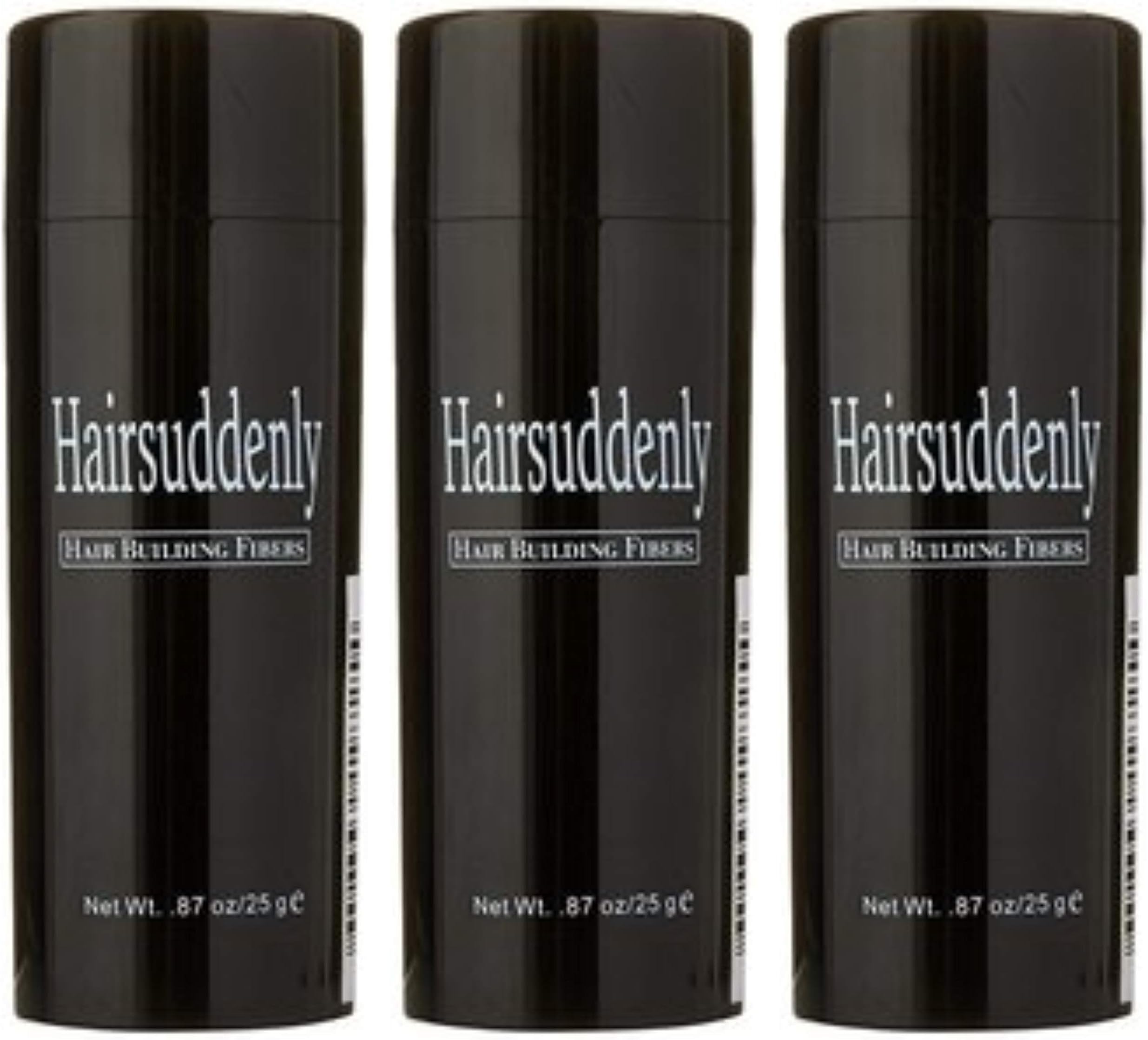 Hair Fibers - Hair Fibers for thinning Hair, Thin to Thick Hair in s, Washes Out, Hair Fibers Black Large Bottle (3 Pack)