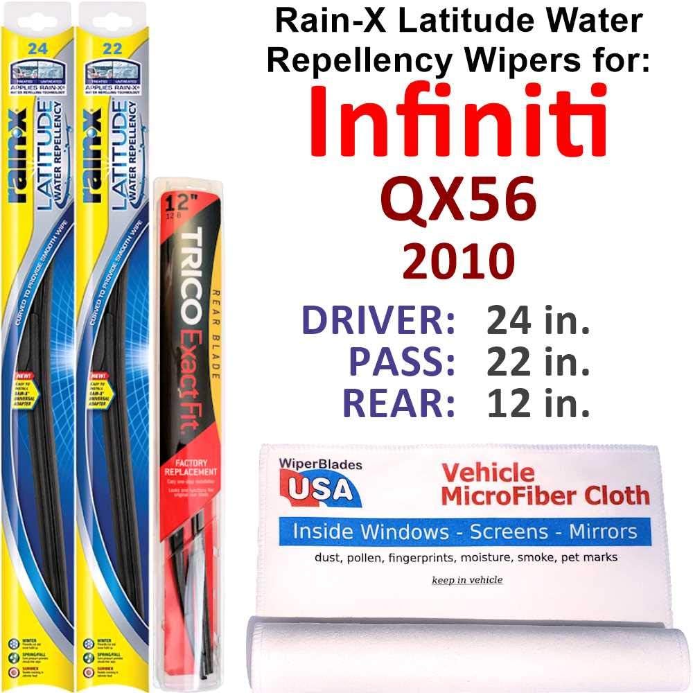Rain-X Latitude Beam w/Water Repellency for 2010 Infiniti QX56 S 