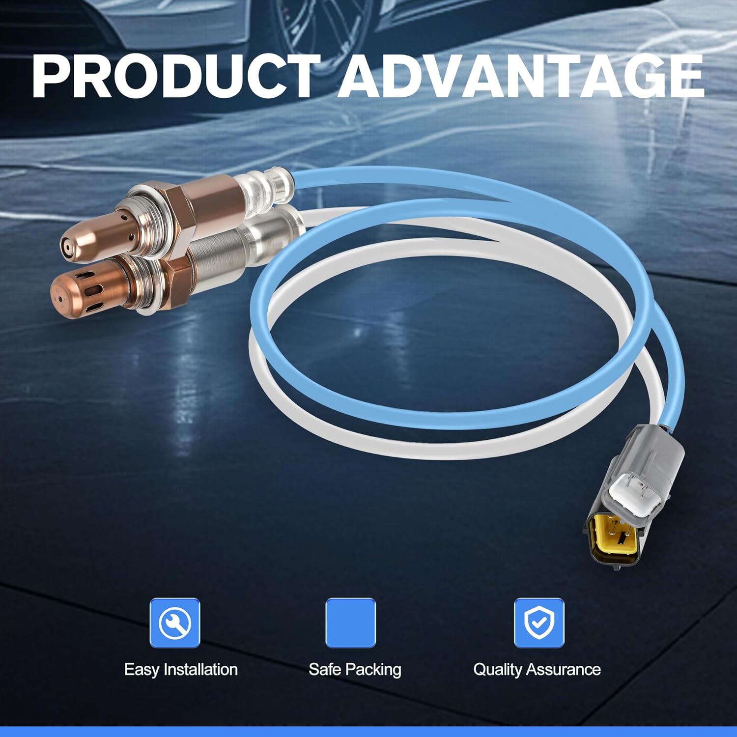 2PCS Oxygen O2 Sensor Upstream Downstream Compatible with Nissan Altima 2007-2013 2.5L L4, for Nissan Rogue 2007-2013 2.5L L4,for Infiniti Ex35 2008-2010 3.5L Replace# OE 234-9036, 234-4381