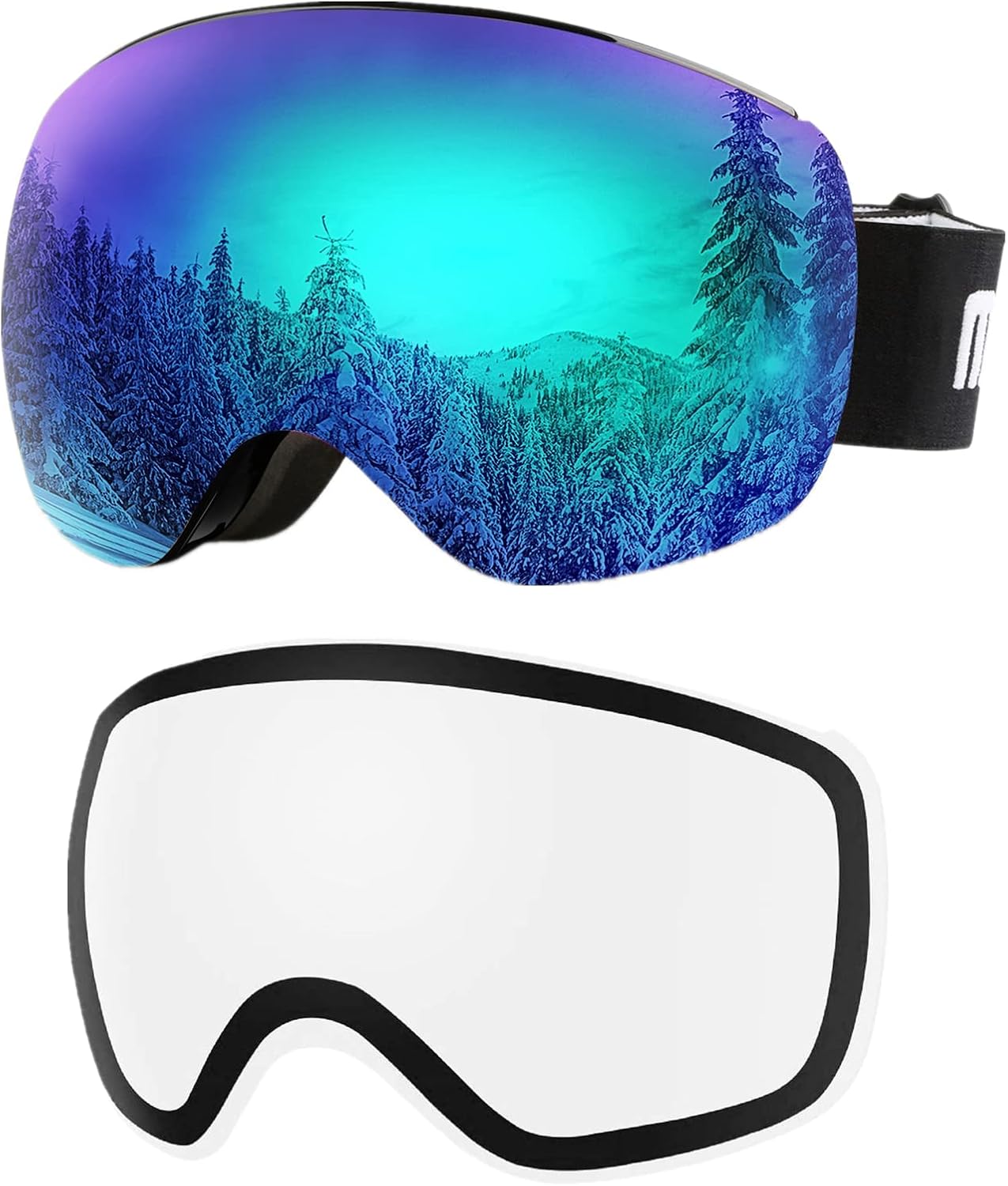 AKASO OTG Ski Goggles and MagPro OTG Ski Goggles Replacement Lens bundle Sports