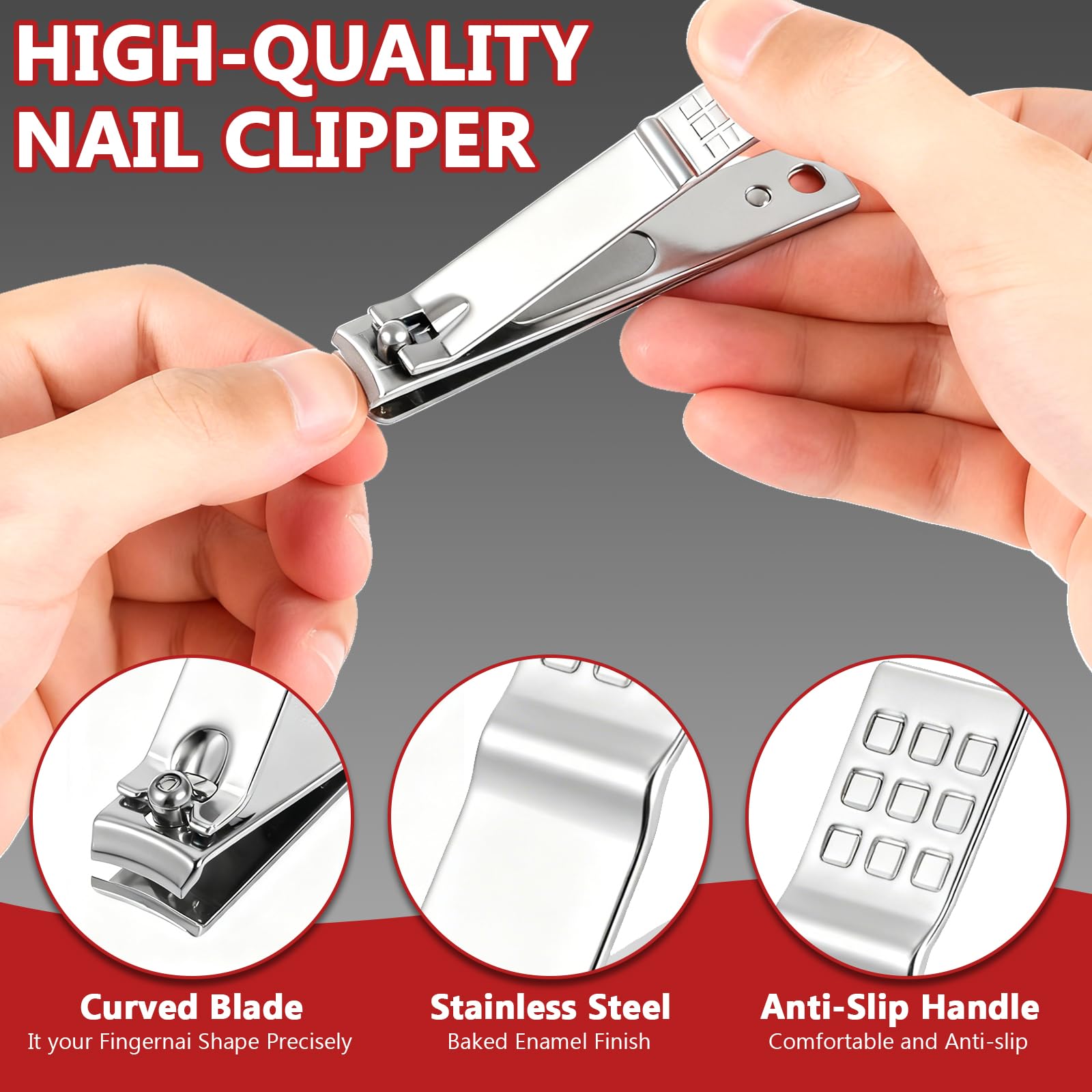 8 PCS Manicure Pedicure Kit Nail Clippers Manicure Kit Tools for Nail Cutter Cuticle Remover with Leather Travel — view 2