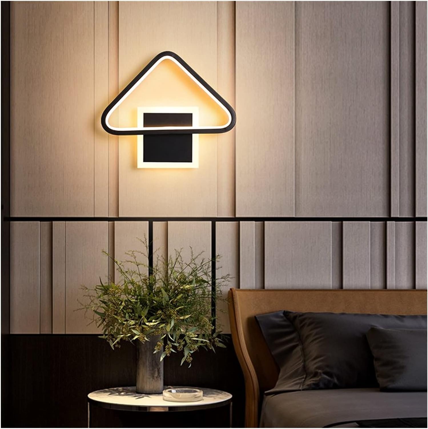 KLXSIVU Modern d Chaner & Wall Lamps - Stylish Indoor Lighting for Living Room, Bedroom, Aisle, Bathroom 25cm Pendant Ceiling Fixtures, Home Decor (Black 25cm)