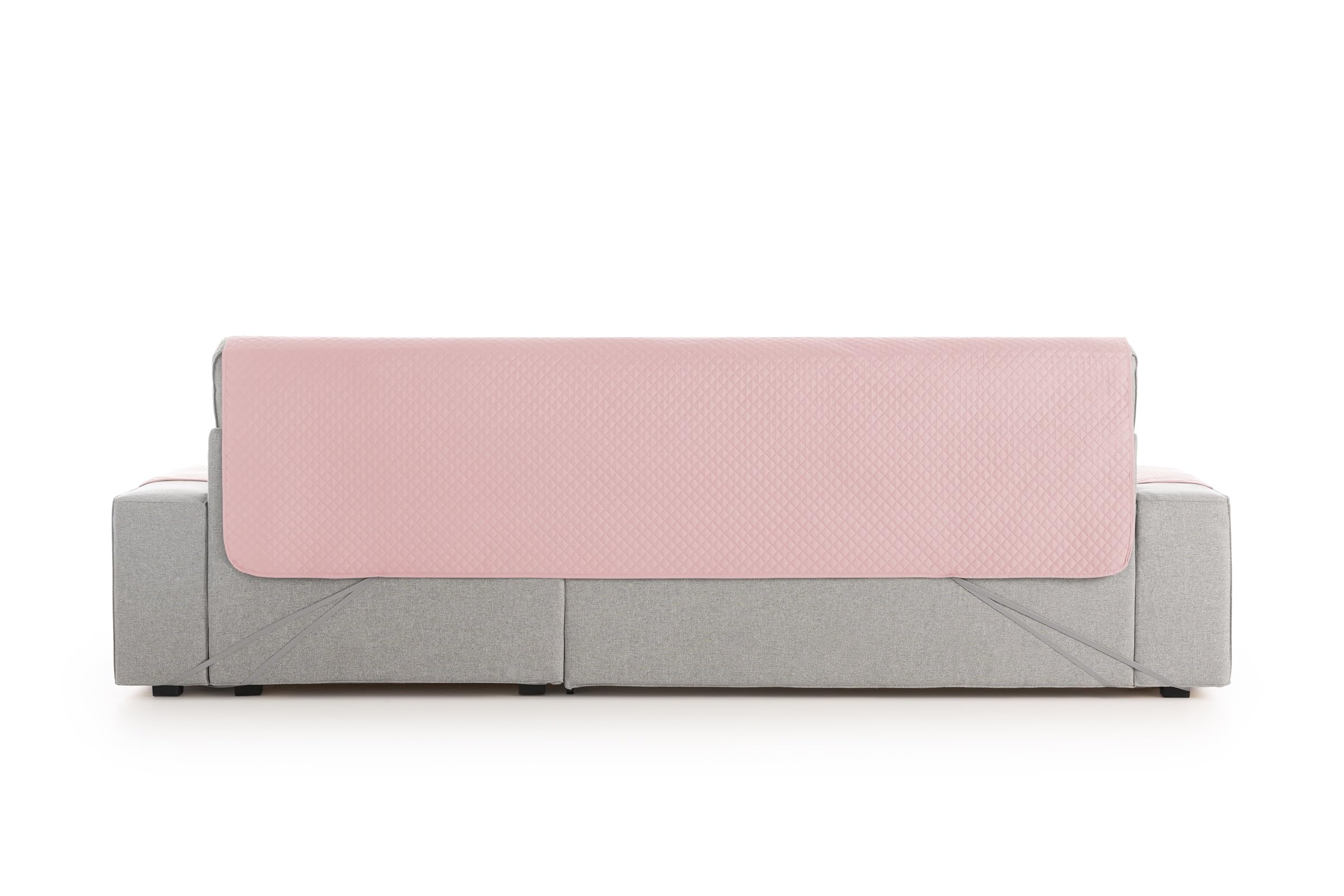Textilhome Copridivano 3 Posti con Penisola Destro Adele – Trapuntato Reversibile Universale Rosa | Copri divano Angolare 240 cm, Salvadivano Antigraffio per Gatti, Antimacchia