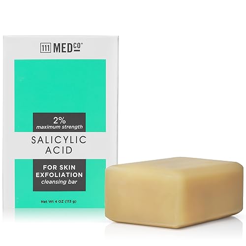 111MedCo 2% ácido salicílico limpiador 4oz. Barra de jabón