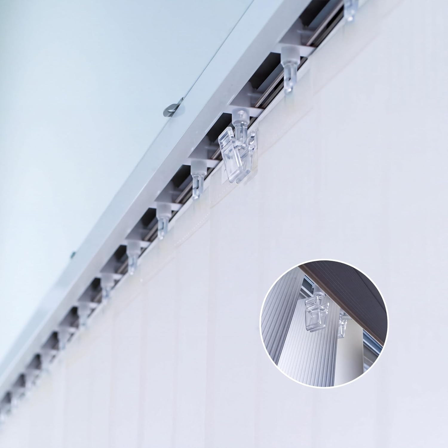 Blulu 50 Pcs Vertical Blind Repair Vane Savers, Metal Blind Repair Tabs