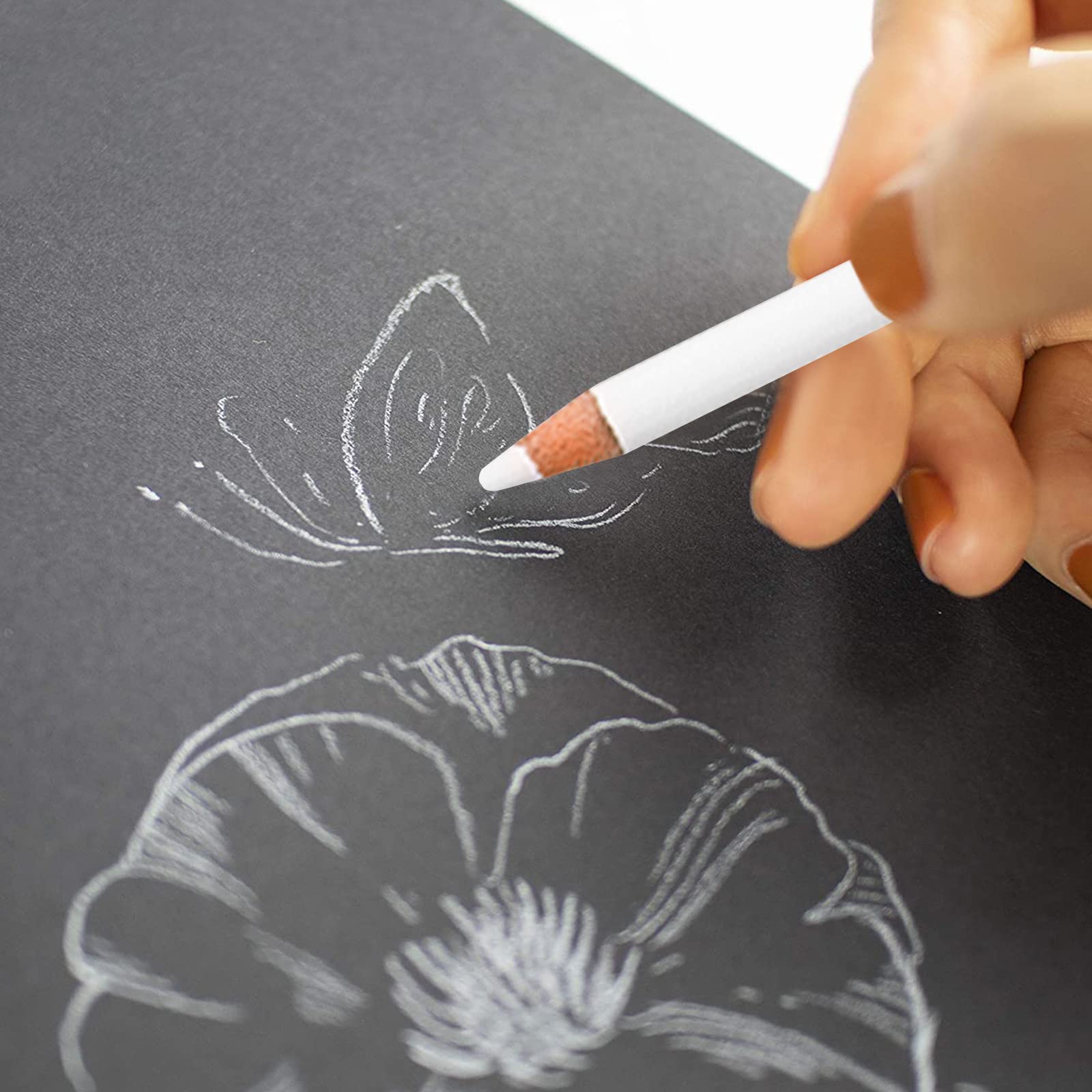 Highlight-pen wit koolpotlood witte potlodenset niet-giftig