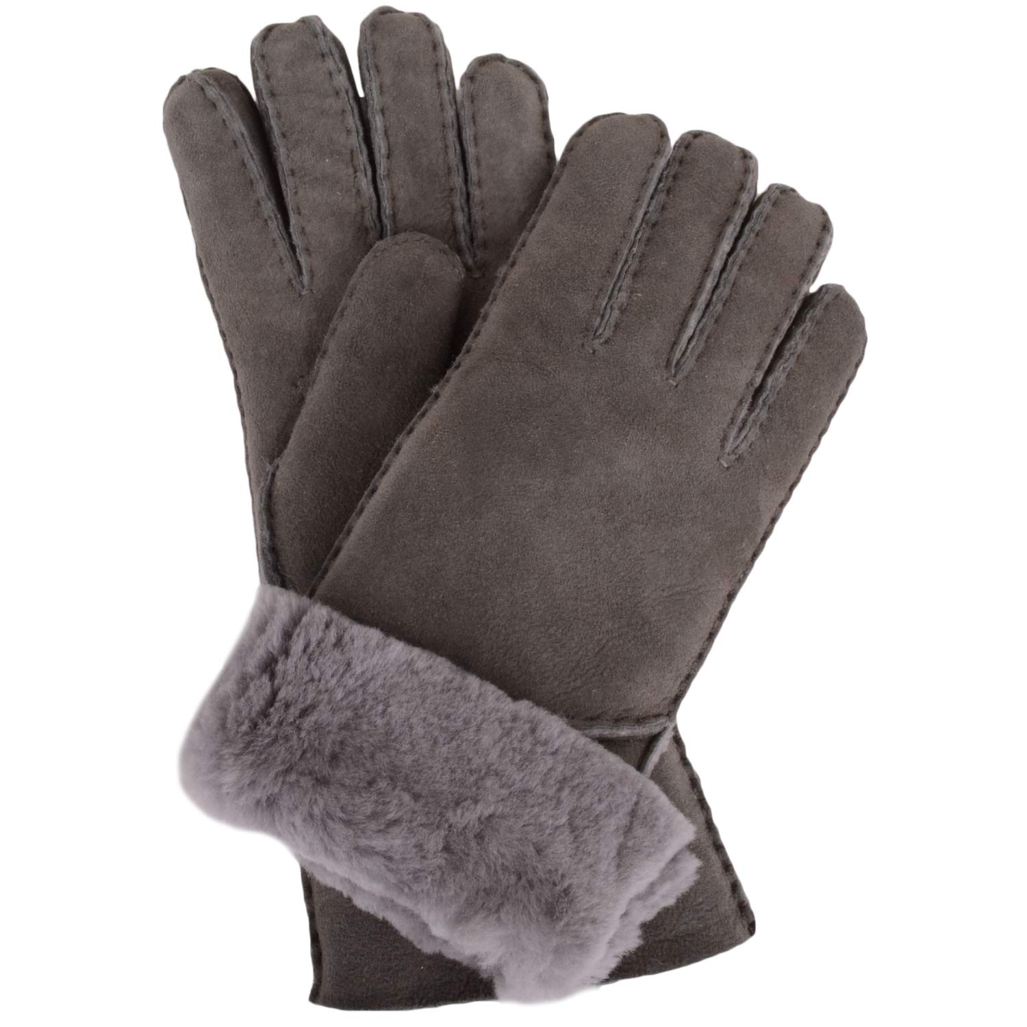 SNUGRUGS Women's Vicky, Sheepskin Glove with Fold Back Cuff