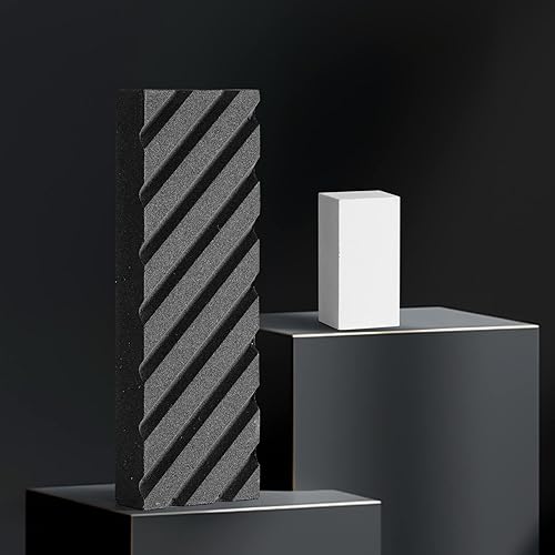 Miniatura 6 de Angerstone Juego de piedras de aplanamiento grueso y fino de doble grano, dos piedras de afilar, fijador de piedra de afilar con ranuras para volver