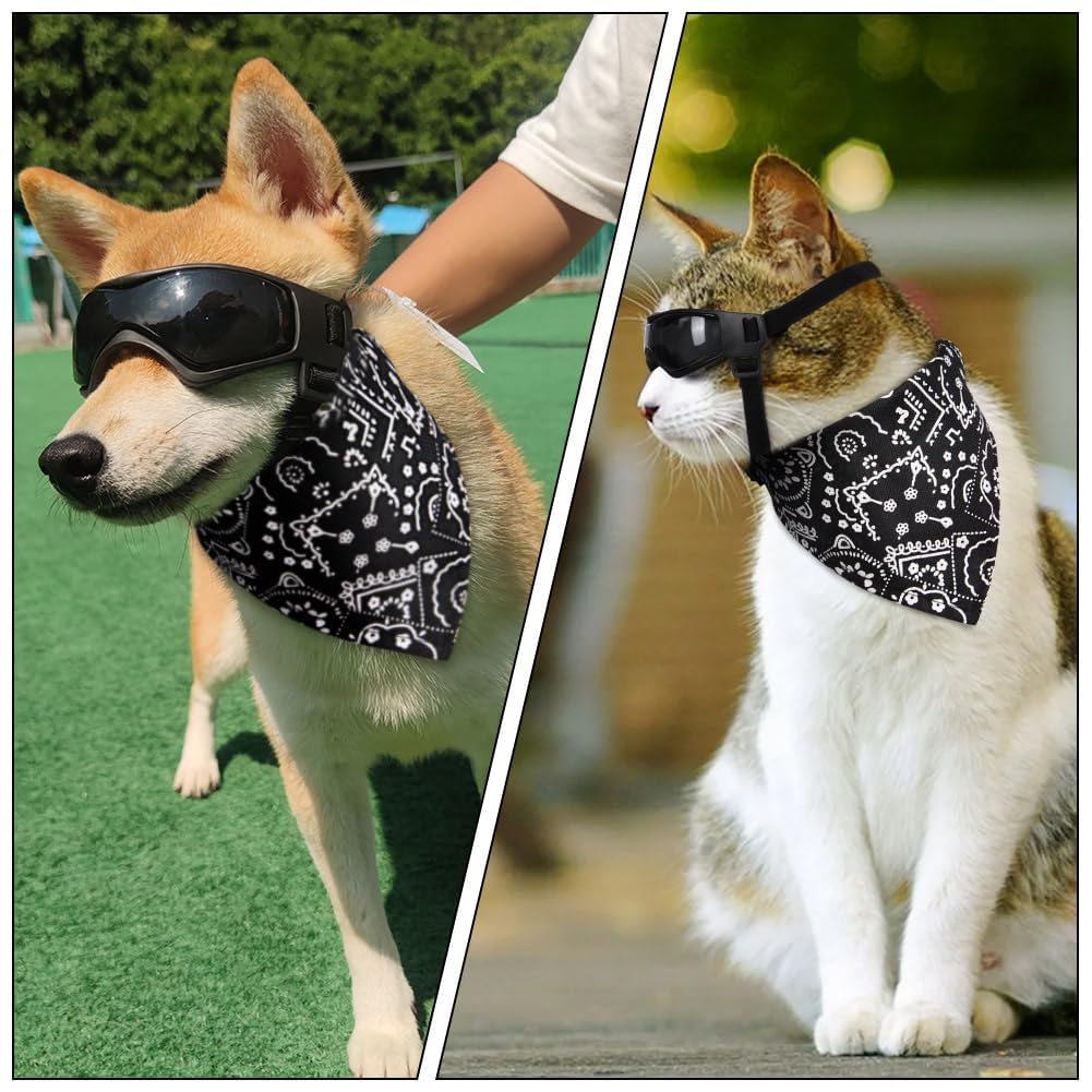 Occhiali per Animali Domestici, Occhiali da Sole per Cani di Piccola Taglia, Antivento Occhiali per Cani con Cinturino Regolabile, Anti UV, Impermeabili, per Cani di Taglia Piccola/Media (S)