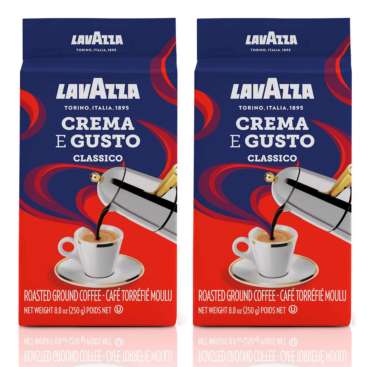 Lavazza Crema E Gusto Ground Coffee (250g) - Pack of 2
