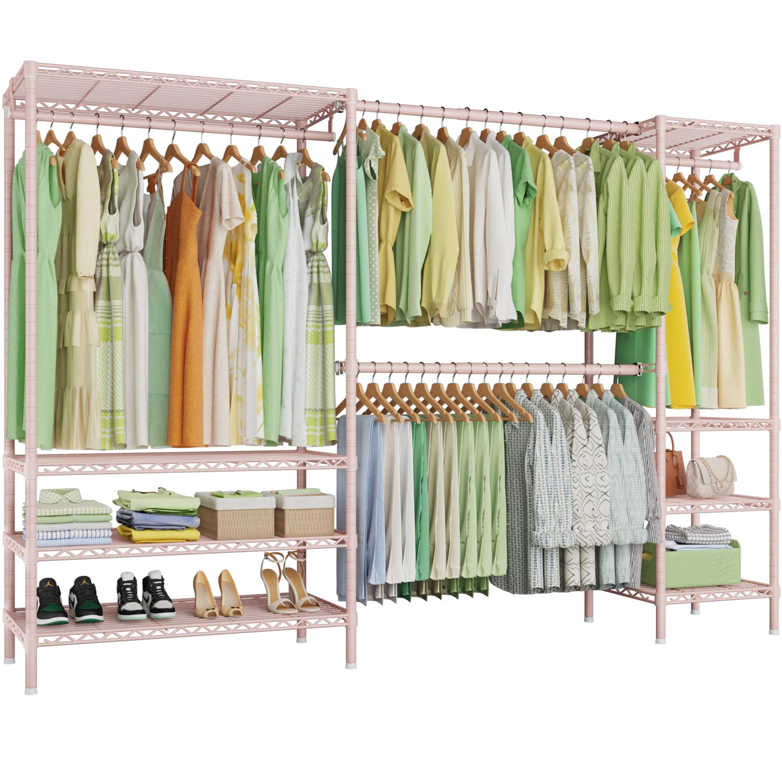 Photo 1 of Ulif Garment Rack, Heavy-Duty Closet Clothes Rack, 1034lbs Load Capacity