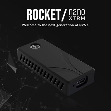 SABRENT 1TB Rocket Nano XTRM External SSD, USB 3.2 / Thunderbolt 3, Speeds Up to 2700MBps (SB-XTMN-1TB)